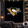 Arazzo da Appendere a Parete Stampa Pittsburgh Penguins Tessuto per Soggiorno Camera da Letto Decorazione per la Casa