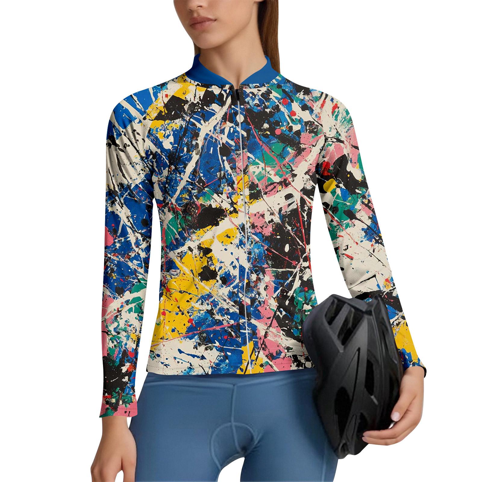 

Женский велосипедный костюм Gradient с длинными рукавами и 3 задними карманами, дышащий, быстросохнущий, влагоотводящий и светоотражающий S L