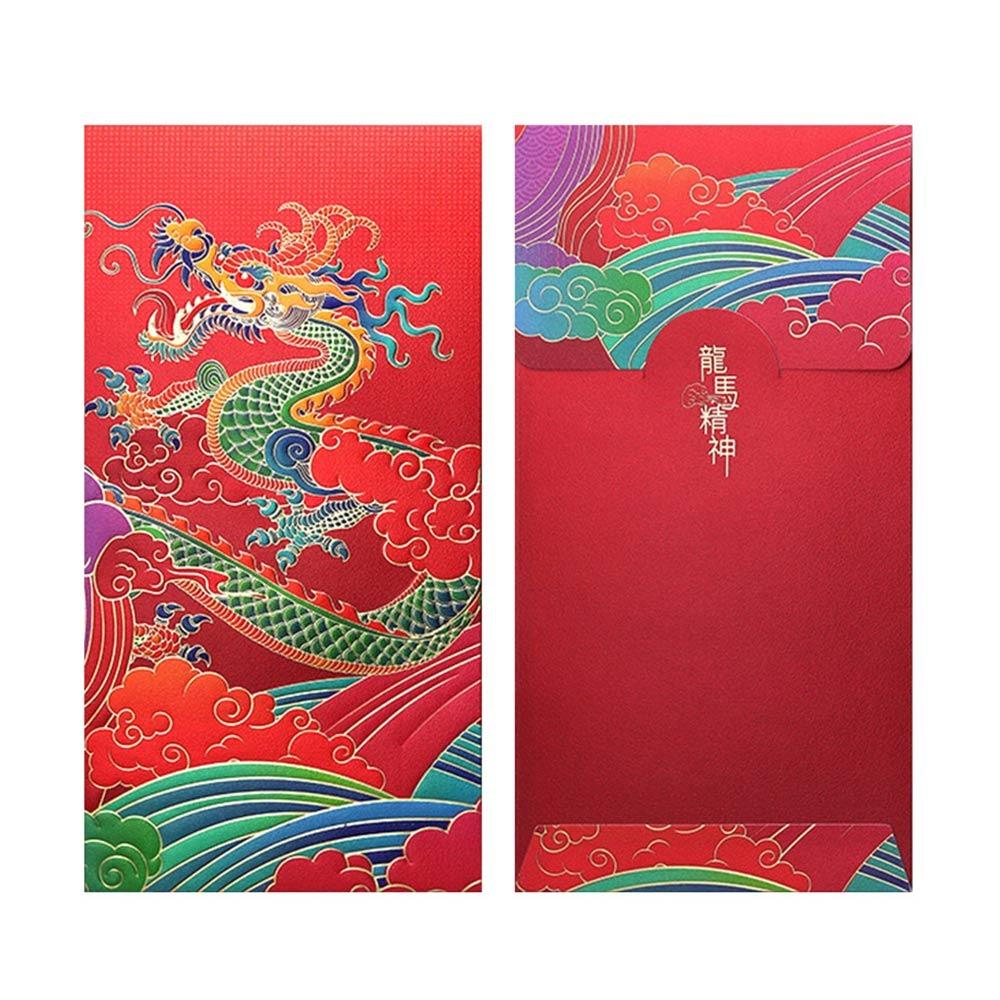 

8PCS Blessing Red Packet Cartoon Pattern Lucky Pocket New Red Envelope Bag Chinese New Year dragon