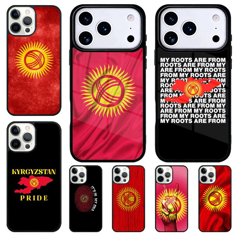 Kyrgyzstan Flag Phone Case for iPhone 17 Air 16 15 11 12 14 13 Pro Max Shockproof Cover