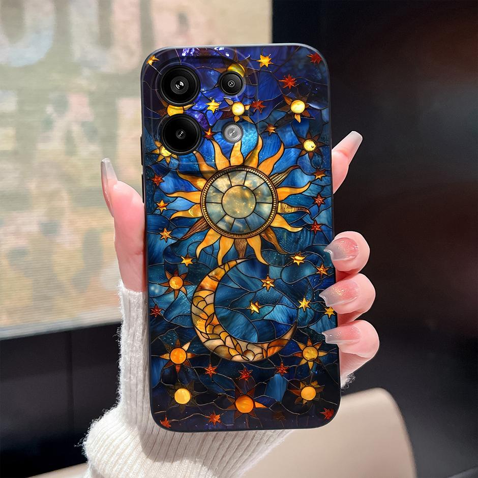 Case For Redmi Note13 13Pro 13 Pro+ Oil Painting Flower Anti-fall Minimalist Protector For Xiaomi Redmi Note 13 Pro Plus Funda