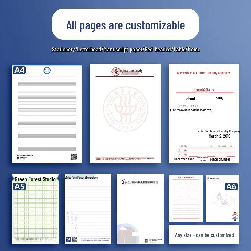 A4 Letterhead & A5 Memo Pad Printing for Business or Hotel Logo.
