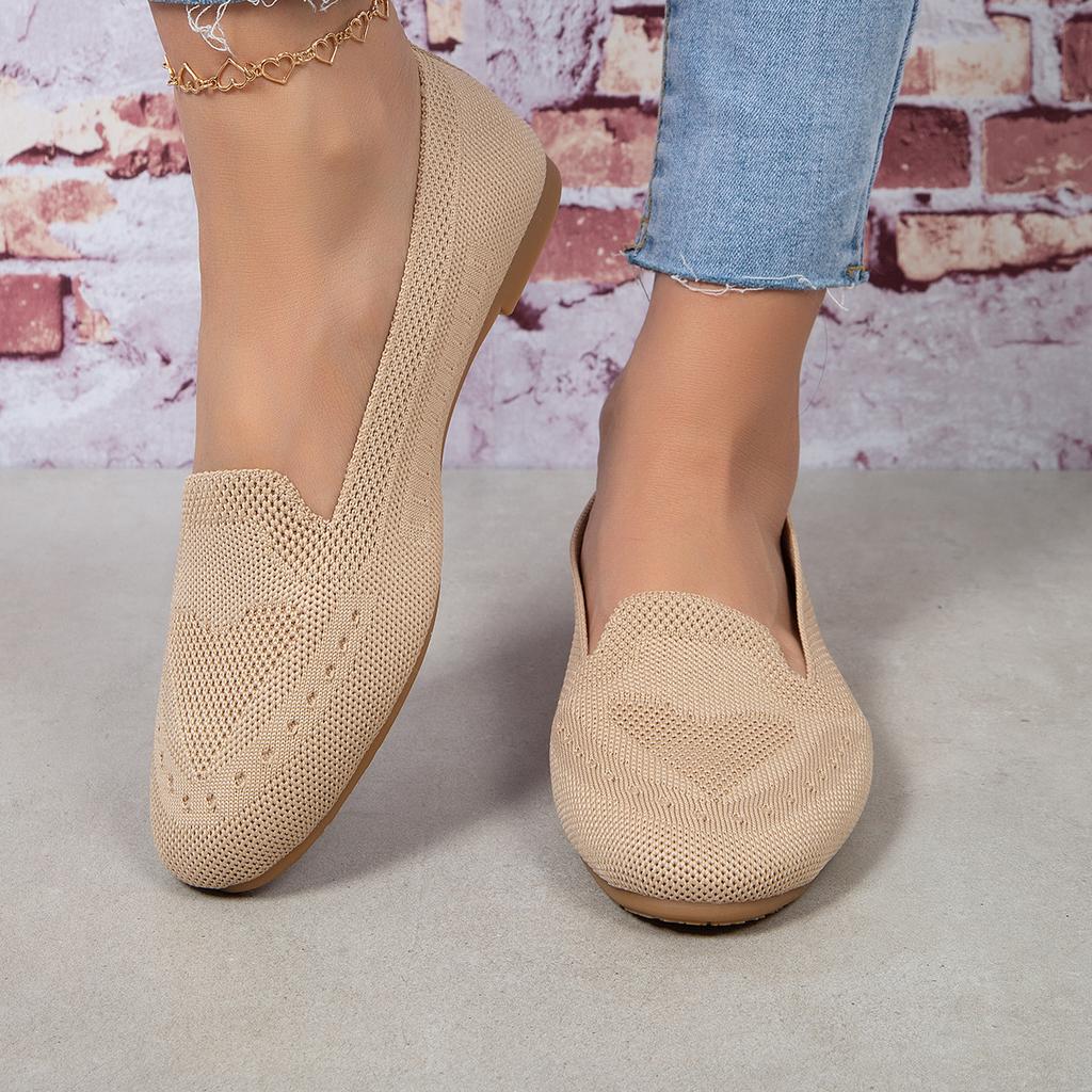 New Oversized Single Shoe with Fly Woven Mesh Surface, Shallow Mouth, One Foot Kick, Lazy Flat Bottom Casual Women's Shoes