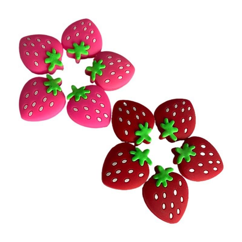 Amortisseurs de vibrations pour raquette de tennis en forme de fraise avec motif dessin animé