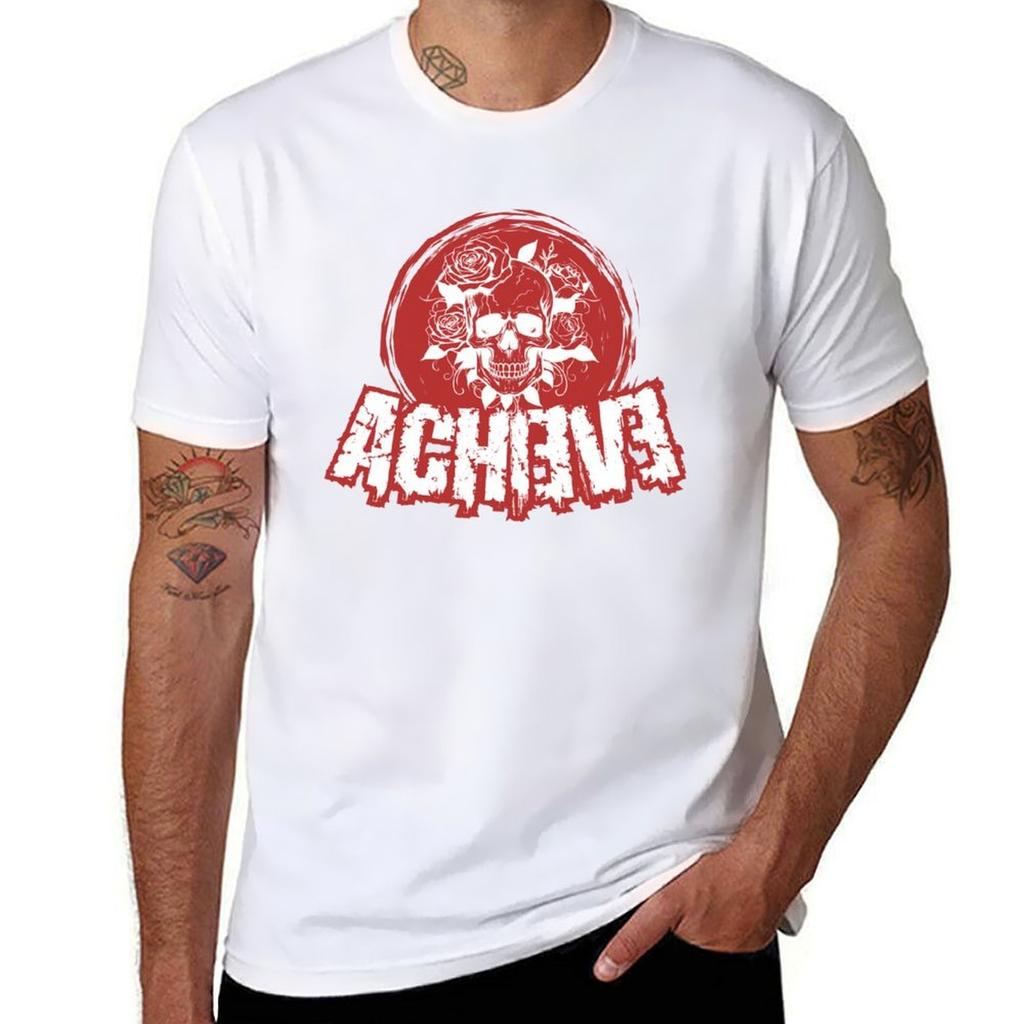 Achieve Skull English Tshirt Shirts Graphic Tees Graphic T Shirt Vintage Funny Gifts Unisexs Clothes