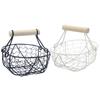 Cesta de Almacenamiento de Alambre Metálico con Asa Portátil Organizador Portahuevos Fruta Pan Cesta de Frutas Creativa Para Cocina Hogar Picnic