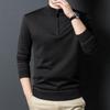 Fengxun Men's Autumn/Winter Half-Zip Mock Neck Solid Knit Sweater FXT5254