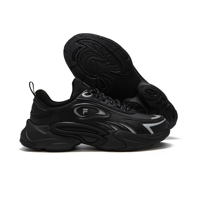 FILA Fusion Force We Gravity Shoes Fleece Versatile Warm Wear-Resistant Low-Top Casual Shoes Men sneaker Black Gray T12M441123FBS