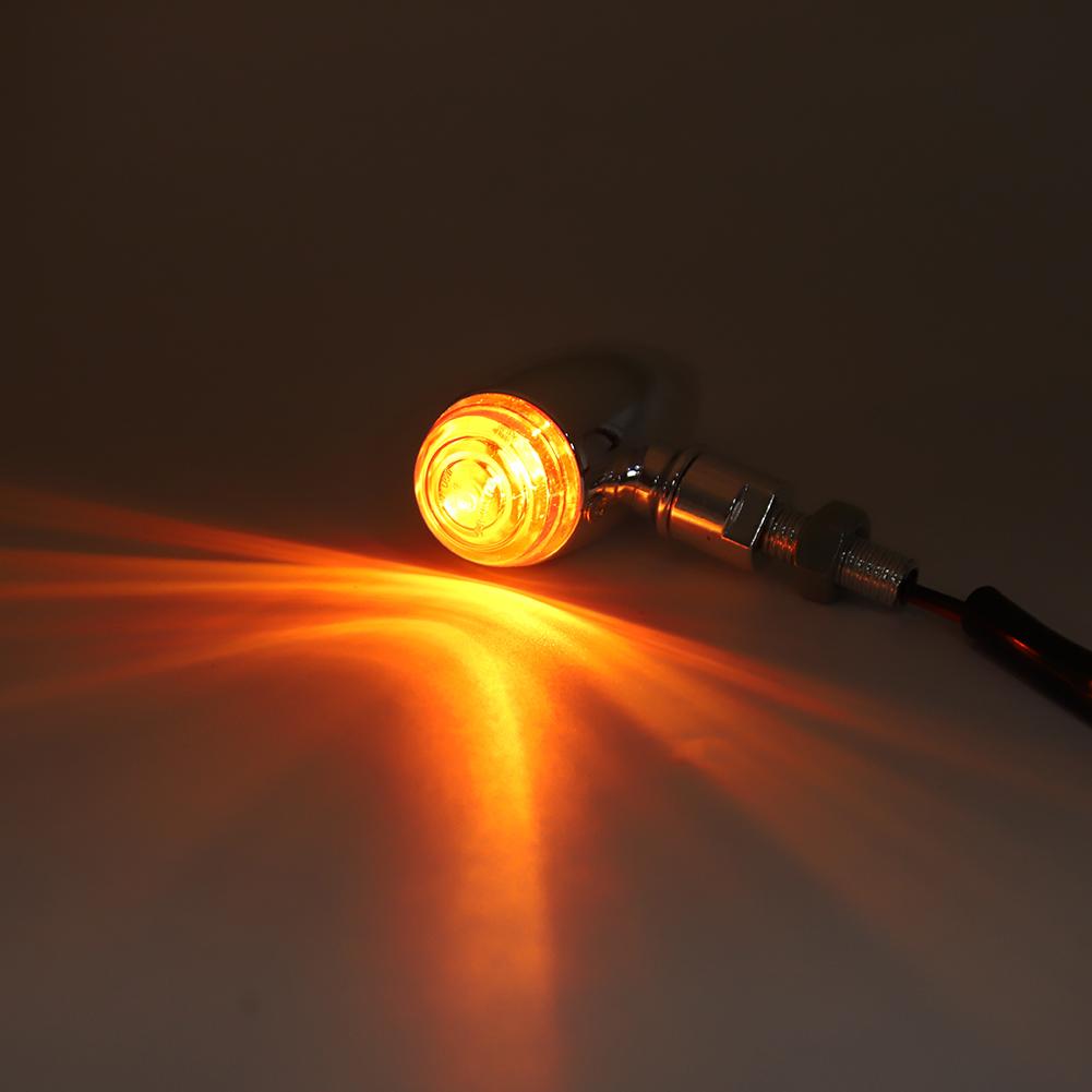 2Pcs Motorcycle Bullet Turn Signal Lamp Indicator Light Modification AccessorySilver Yellow Cover
