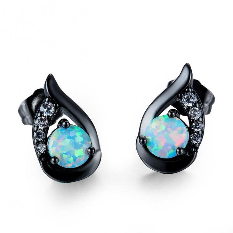 Earrings Source Three-claw White Opal Wing Stud Earrings