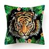 Polyester Tiger Leopardenmuster Kissenbezug Polsterung Sofakissen Palmblatt Tropischer Dschungel Heimdeko Bezug