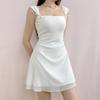 Sleeveless Black Goth Y2K Mini Dresses Two Layer Korean Fashion Square Collar Fairy Dress Kawaii A Line Birthday Dress for Women Robes