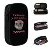 New Sad Hamster I'm Just A Girl Pencil Cases Pencilcases Pen Box for Student Big Capacity Bag Office Gifts Stationery