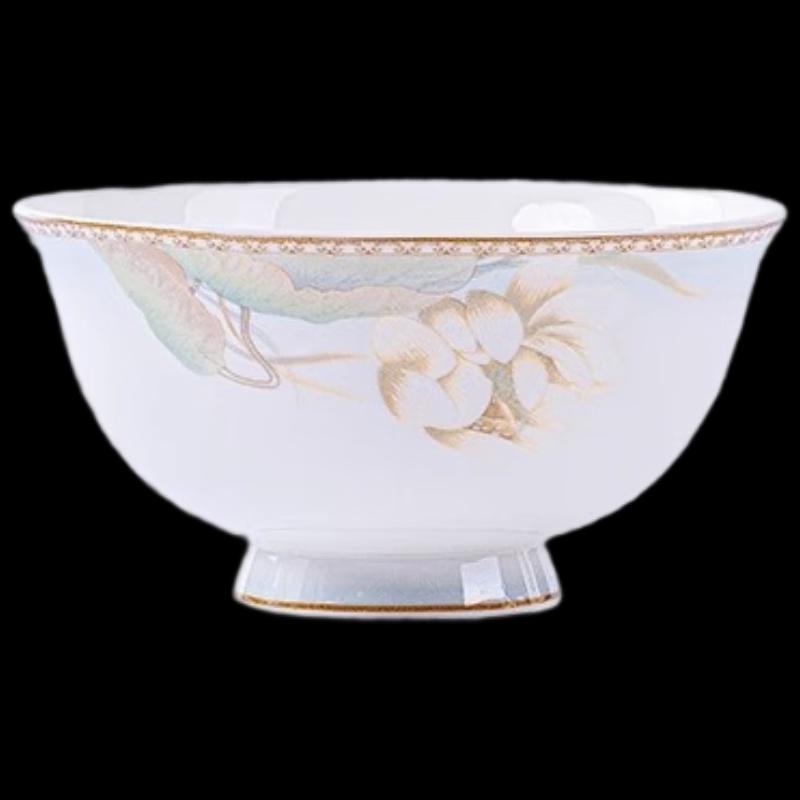 

Tonghuadu Luxury Ceramic 4.5-inch High-Footed Rice Bowl Set