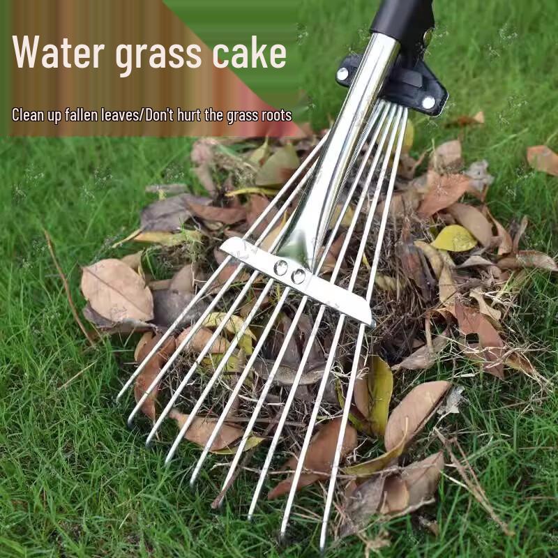 Retractable Stainless Steel Garden Rake