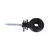 100Pcs Black Screw In Wood Post Ring Insulators for Electric Fencing Poly Wire Or Tape