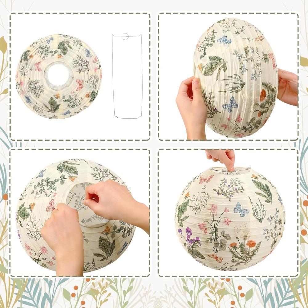 Paper Round Paper Lantern DIY Craft Chinese Paper Lantern  For Home Decor