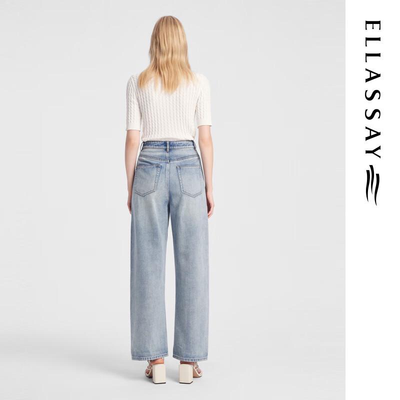 ELLASSAY Women's Soft Modal Jacquard Knit Sweater