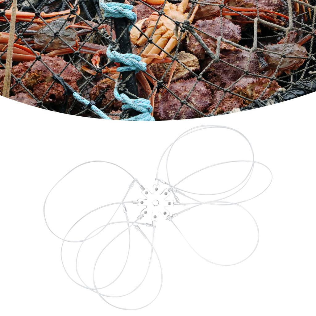 Crab Snares Reusable Rust Proof Portable Aluminum Sheet Type Crab Trap for Dungeness Blue Red Rock Crab