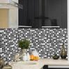 10pcs/set 10/15/20/30cm Flat Marble Mosaic Hard Tiles Wall Sticker Kitchen Bathroom Floor Diagonal Decor Wallpaper PVC Art Mural