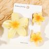 3pcs Vacation Egg Flower Hair Claw 2 Size Women Girls Ponytail Hairpins Bath Beach Hair Crab Clip Headwear Accessories