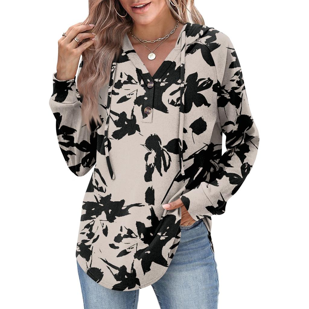 Women's Fashion Women's Lightweight Long Sleeve Pullover With Pockets Preppy Graphic Hoodie