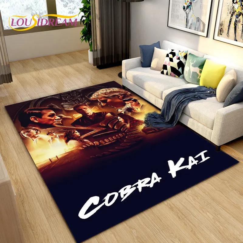 Cobra Kai Amanda TV-Karate-Teppich, groß, Teppich für Wohnzimmer, Schlafzimmer, Sofa, Fußmatte, Dekoration, rutschfeste Bodenmatte für Kinderspiele