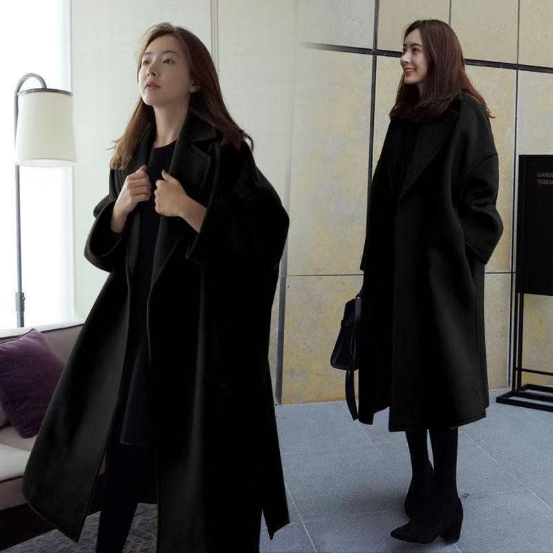 

Women s Plus Size Velvet Wool Coat, Thick and Cozy for Autumn/Winter, Fits Up to 300 Jin 2XL (suggested 130-170 jin)