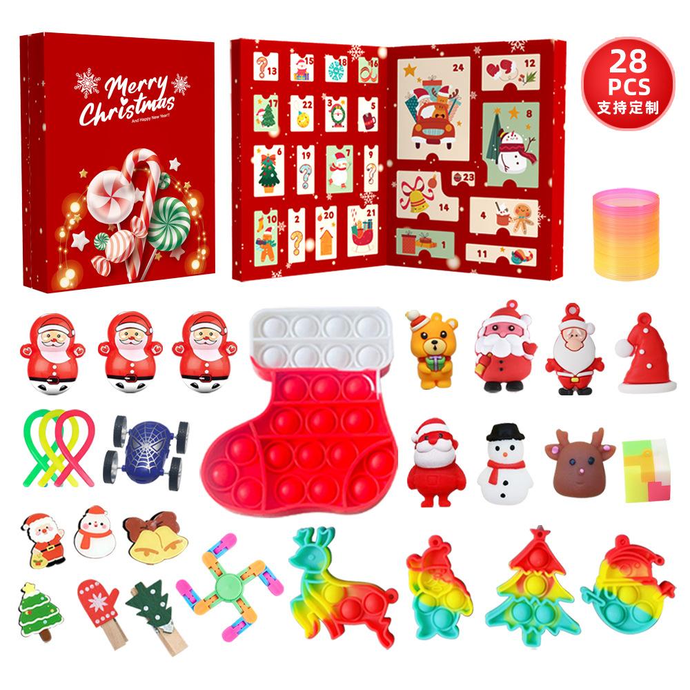 Fidget Christmas Advent Calendar 24 Days of Surprises Fidget Gift Box Christmas Countdown Advent Calendars for Kid New Year Gift