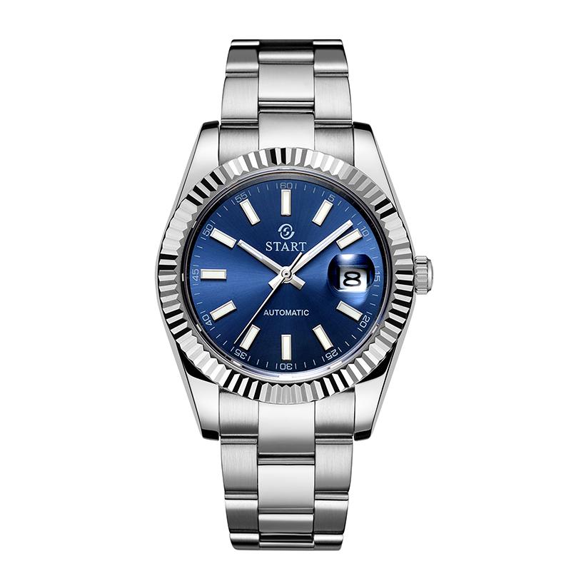 Start Men's Watch Luminous Scale Dial Automatic Mechanical Watch Date Function Waterproof Metal Watch