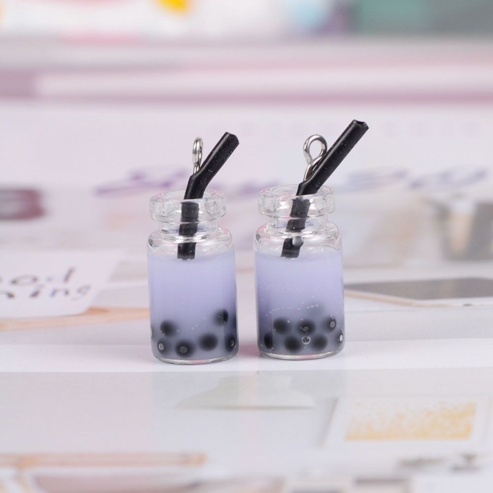 Accessories Resin Necklace Bottle Pearl Milk Tea Earrings Charms DIY Making Pendant Jewelry Making