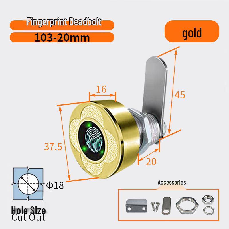Smart Fingerprint Cabinet & Drawer Lock for Desks & Mailboxes