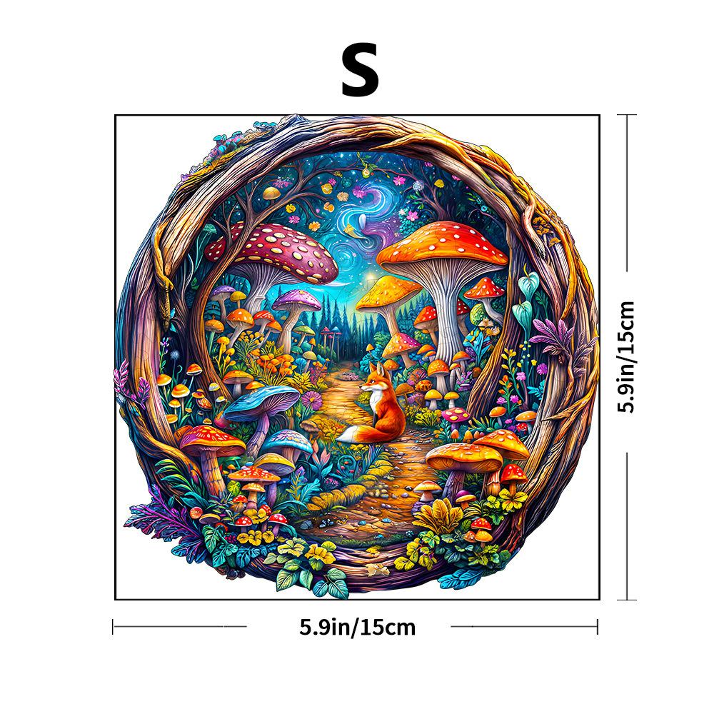 Elephant With Flowers Wooden Puzzle Irregular Small Animal Pieces Flat Wooden Puzzle