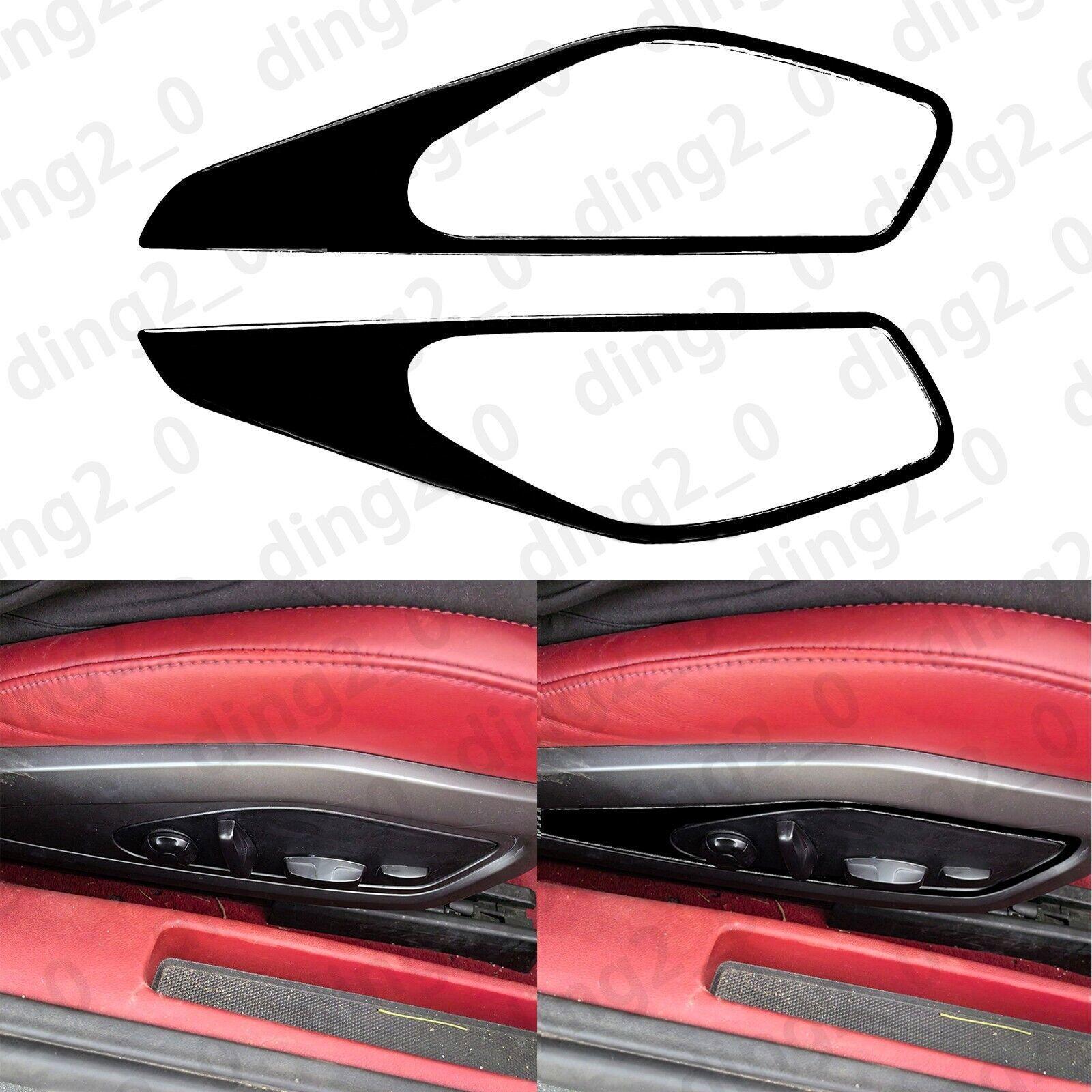 Gloss Piano Black Interior Seat Adjustment Panel Cover For Porsche 911 992 19-24