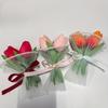 1pc Mini Tulip Bouquet Simulated Eternal Flower Adorable Mini Floral Arrangement Perfect for Desk Decor Weddings Special Moments