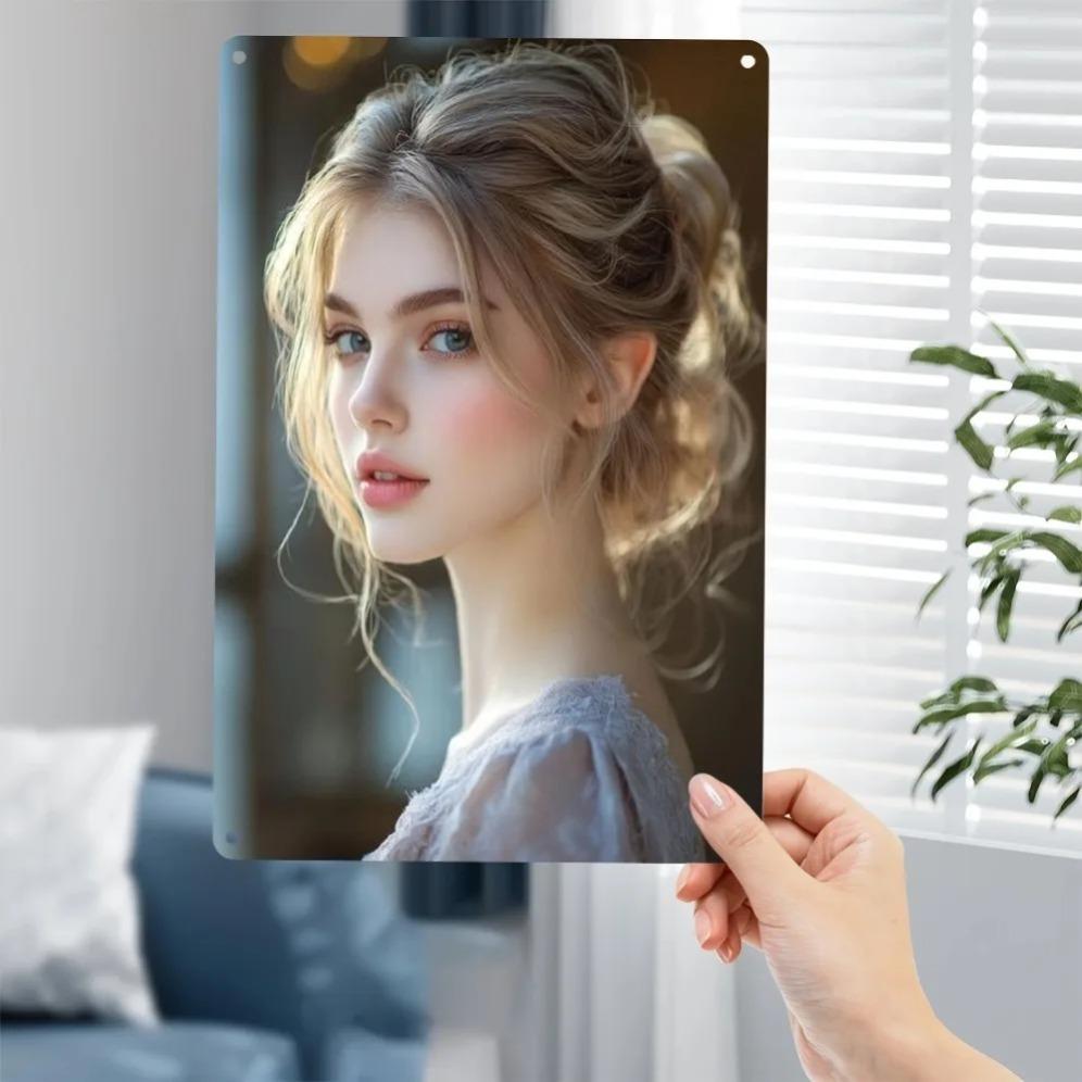 Vintage Metal Wall Art Plaque 2D Flat Iron Outdoor Weather-Resistant Home Garden Decor