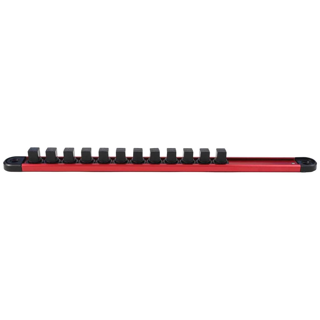 Magnetic Socket Rail 360 Swivel Holder Tool Organization Heavy Use Optimal Visibility Robust Design Sturdy Aluminum Rack