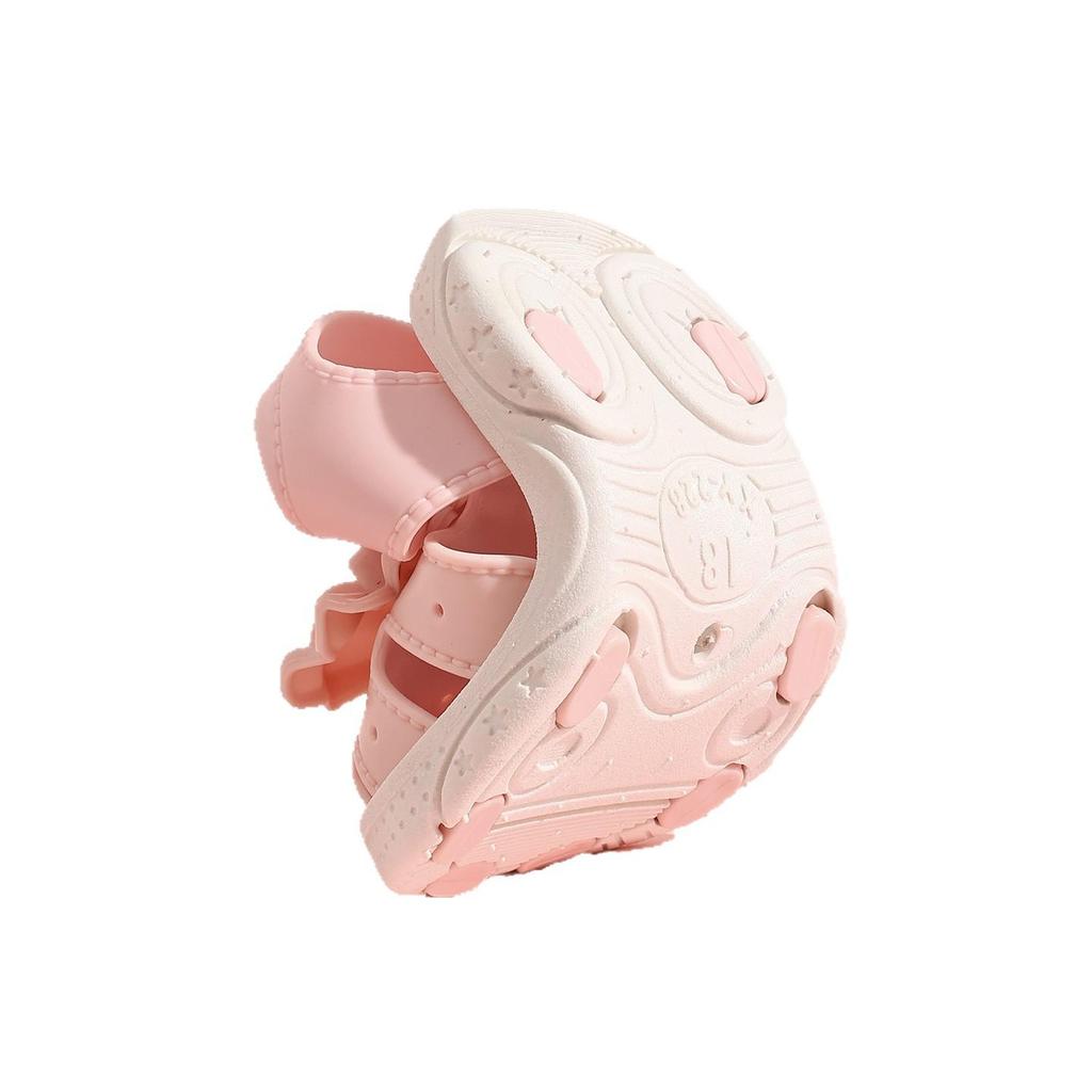 Toddler Sandals for Boys & Girls: Cartoon Flowers, Bows, Non-slip Soft Sole, Plastic, Ages 1-4.