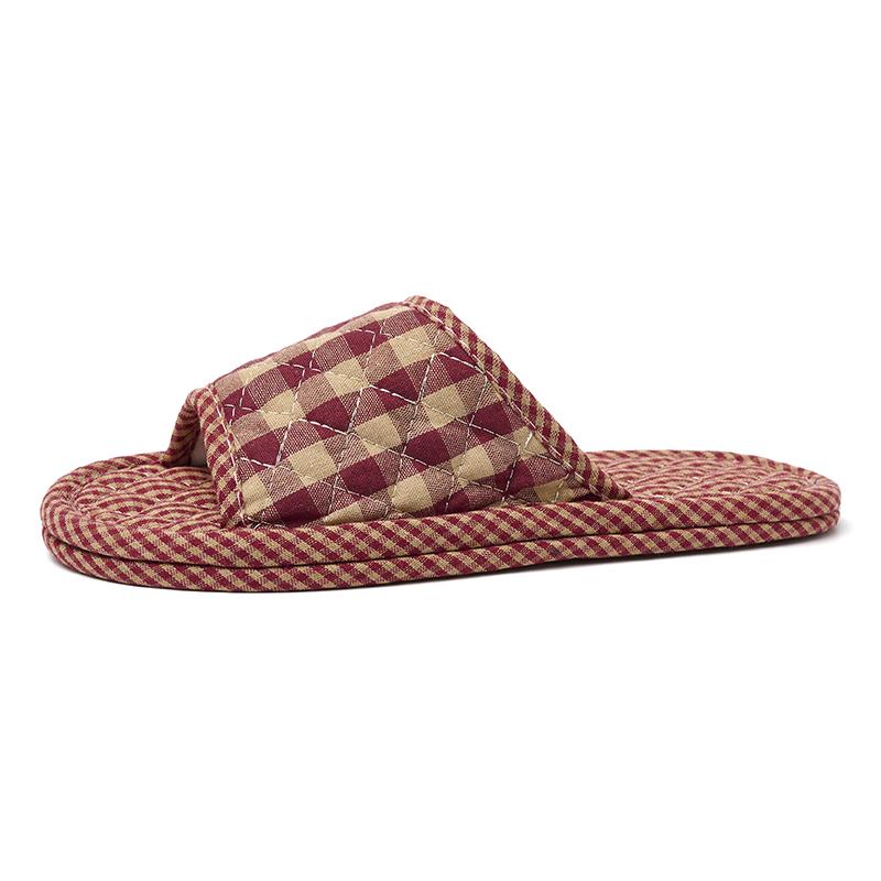 

Тапочки унисекс из клетчатой ткани с элегантным буквенным дизайном, удобные мокасины на мягкой подошве для дома, всесезонная осенняя обувь без застежек 39 красный