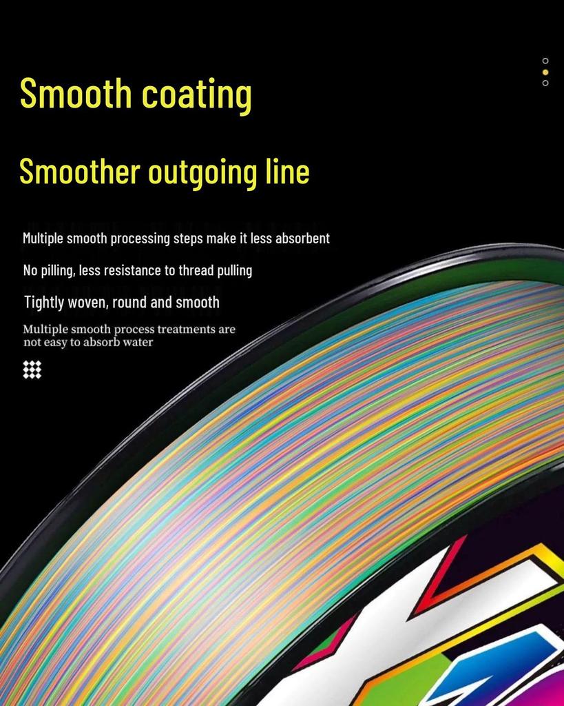 New 12+1 Strand 10m PE Line: Super Smooth, Strong, Single-Color Fishing Line for Black Bass Lure