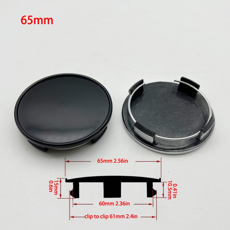 

4Pcs/Lot No Logo Blank Base 65mm Black Silver Fit Yourself 60mm Logo Sticker Wheel Center Cap Rim Tire Cover Car Styling