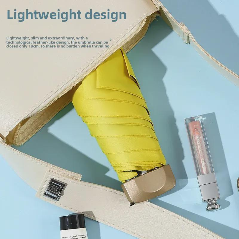 Sunny & Rainy 5-Fold UV Protection Mini Compact Umbrella – Sunshade & Portable Pocket Umbrella