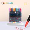 48Color Professional Art Use ual-Tip Acrylic Pens Markers,Dual-Tip Fine and Brush Tip Pens,Suitable for Stone, Wood, Calligraphy