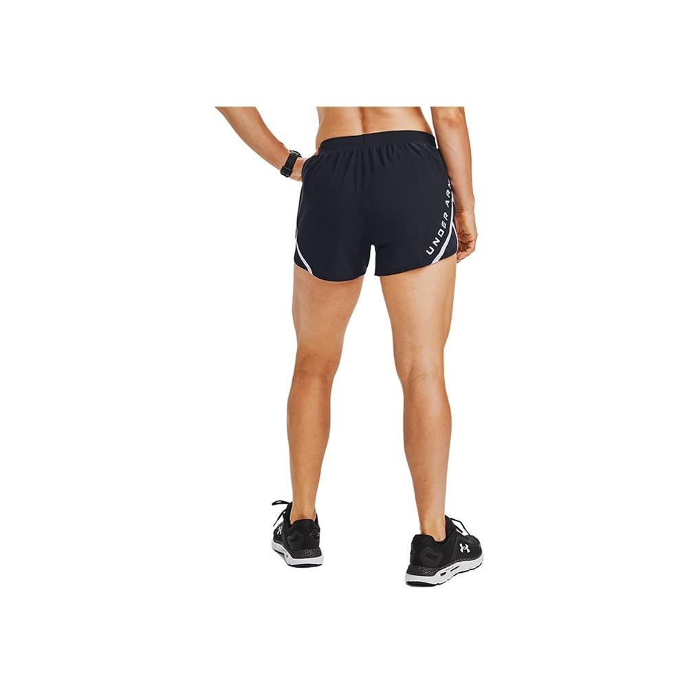 Under Armour Fly-By 2.0 Casual Sports Logo Pattern Loose Shorts Women Shorts Black 1356199-001