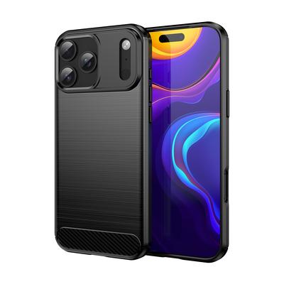 Für iPhone 17 Pro Max Hülle mit gehärtetem Glas WANLONFENG LS Serie Gebürstete Textur TPU Handyhülle