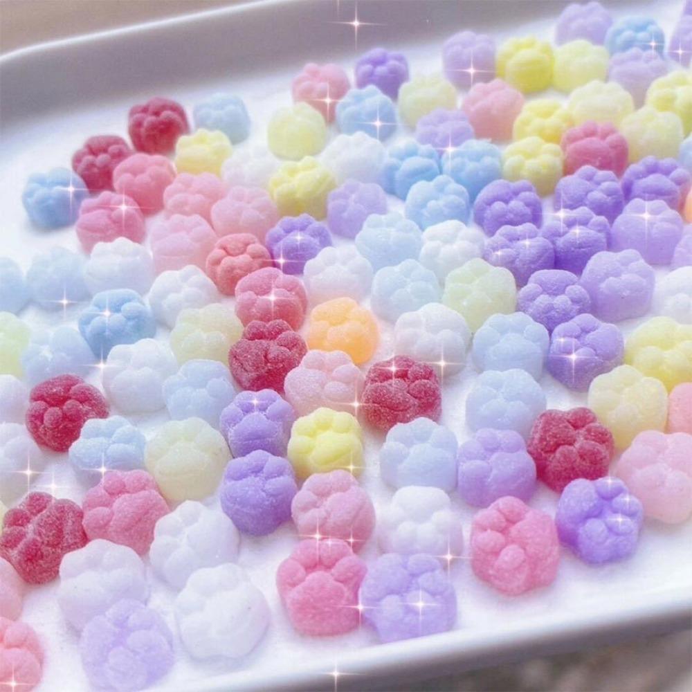 50pcs Mini Cat Paw Taiyaki Squishy Toy - Stress Relief Fidget Sensory Toys For Kids Adults,  Anti-anxiety Squeeze Squishies Gift