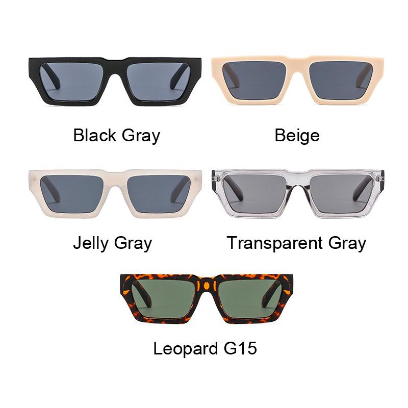 Brand Designer Rectangle Cat Eye Sunglasses Men Retro Shades Male Sun Glasses Small Frame Vintage Driving