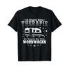 Caravan T Shirt with German Text "Ich Brauche Keine Therapie Muss Zum Camping" Vintage Washed Top For Everyday Wear Graphic
