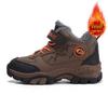 2025 Winter Boys' Non-Slip Large Cotton Shoes with Velvet Lining