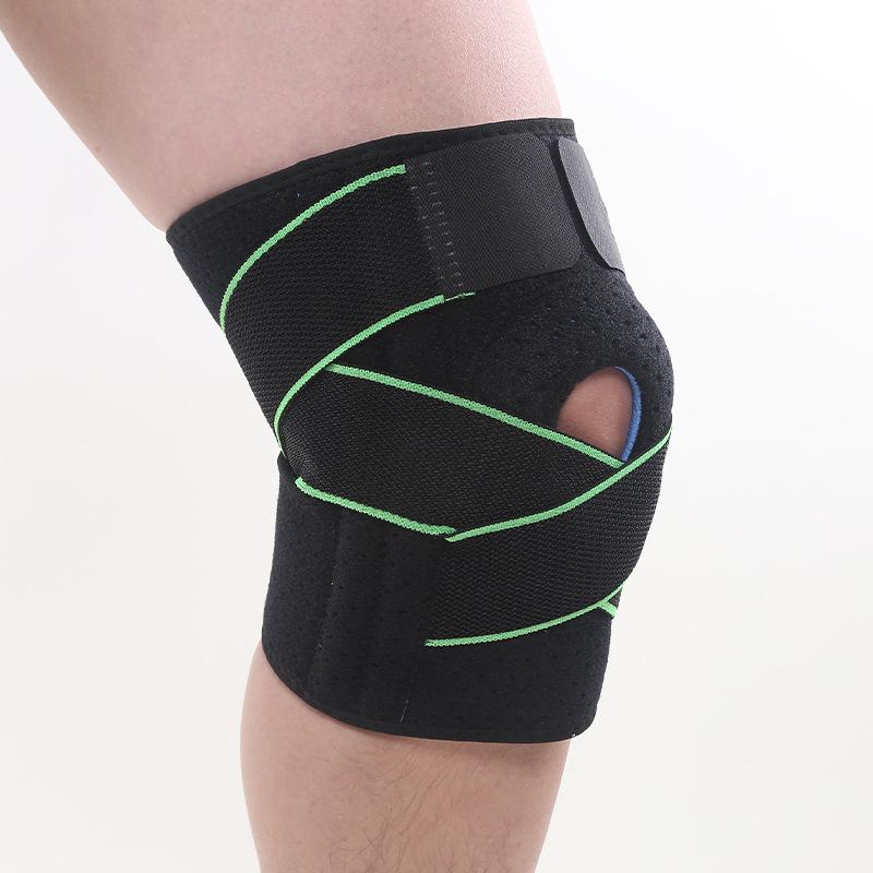 Sports Spring Support Strips, Outdoor Running Fitness Mountaineering Knee Pads, Straps, Double Pressurized Knee Pads